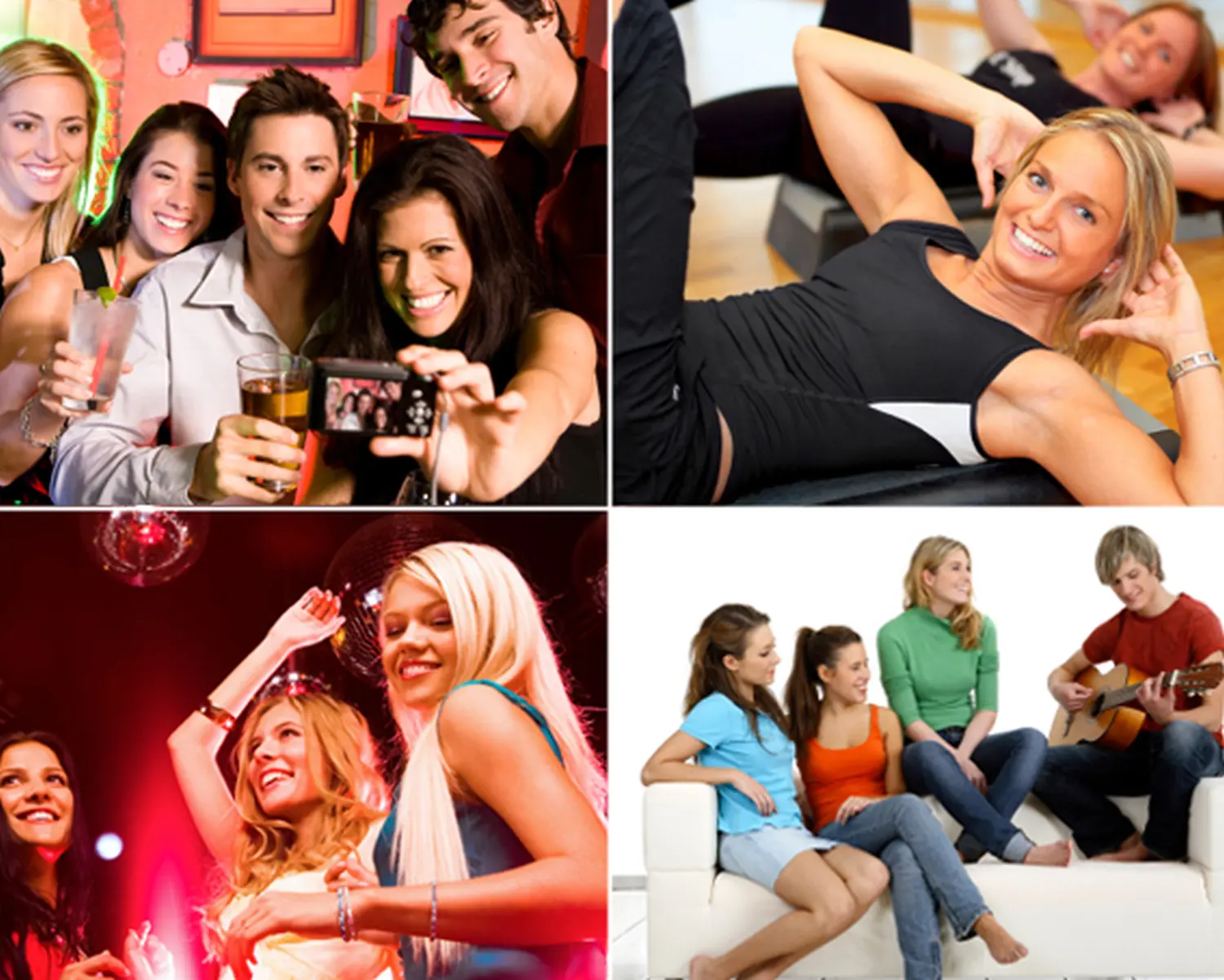 Mietservice im Depot - Collage von Menschen, die zusammenkommen, um zu feiern